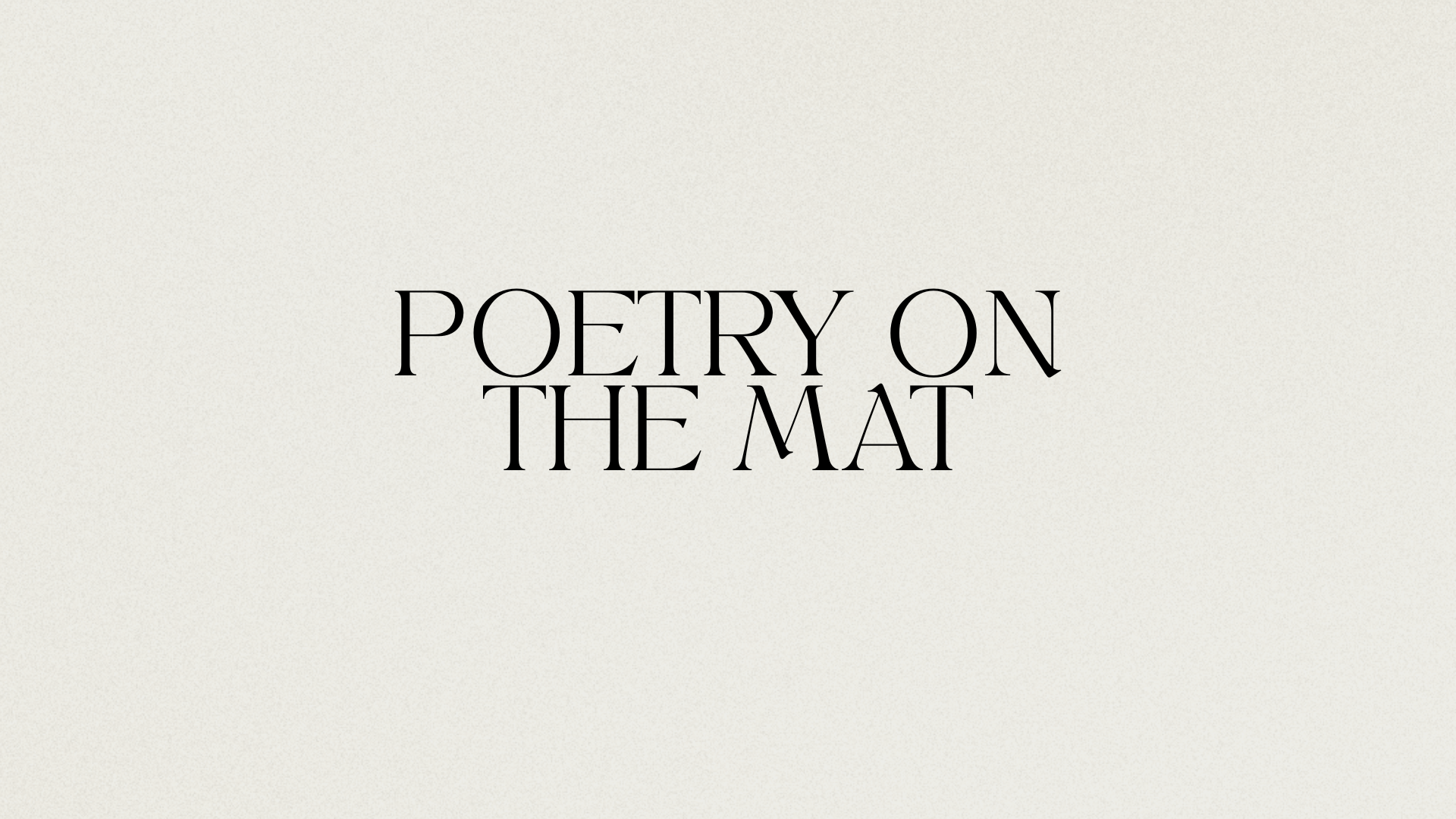 Poetry on the Mat branding