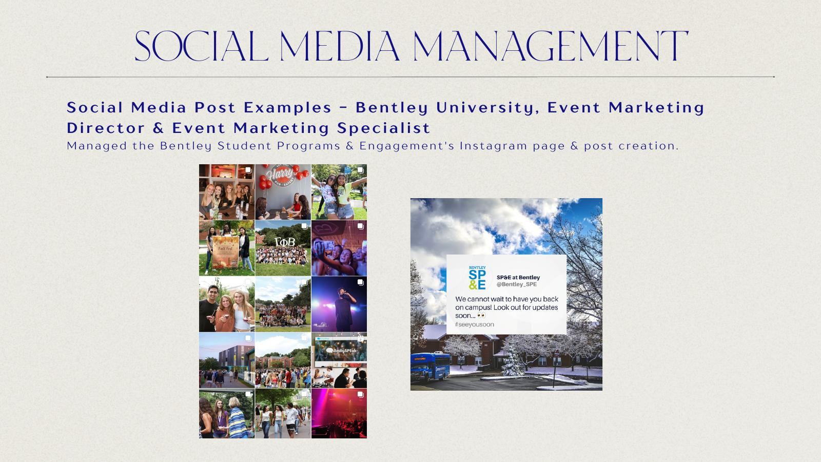 Bentley social media